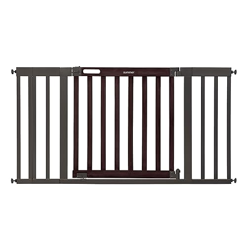 Summer Infant West End Safety Baby Gate, Dark Walnut Stained Wood
