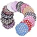 STHUAHE 13 PCS Ladies Handmade Knit Mesh Fabric Rhinestone Bun Cover Snood Hair Net hair Accessories For Ballet Dance Skating Sports and Daily Working (13 Color)