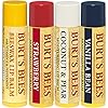 Burts-Bees-Balms-100-Percent-Natural-Gift-Set-Pack-of-4 Burt's Bees Lip Balm Multipack, Lip Balm Set, Beeswax, Strawberry, Coconut & Pear, Vanilla Bean, Best of Burt's, 4x4.25g