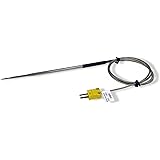 Cooper-Atkins 50360-K Type K Oven Needle Thermocouple Probe with Stainless Steel Overbraid Cable, -40 to +500 degrees F Temperature Range