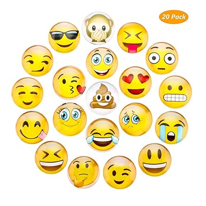 Imanes Lesfit Emoji para pizarra magnética, 3D, cristal, para ...
