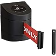 Crowd Control Warehouse - CCW Series WMB-220 Fixed Wall Mount Retractable Belt Barrier - 15 Foot, Authorized Access Only Belt with Black ABS Case, Crowd Control Barriers