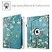 Fintie Case for iPad Pro 12.9 (1st Gen 2015) - 360 Degree Rotating Stand Case with Smart Protective Cover Auto Sleep/Wake Feature for 12.9-inch iPad Pro (2015 Version), Blossom