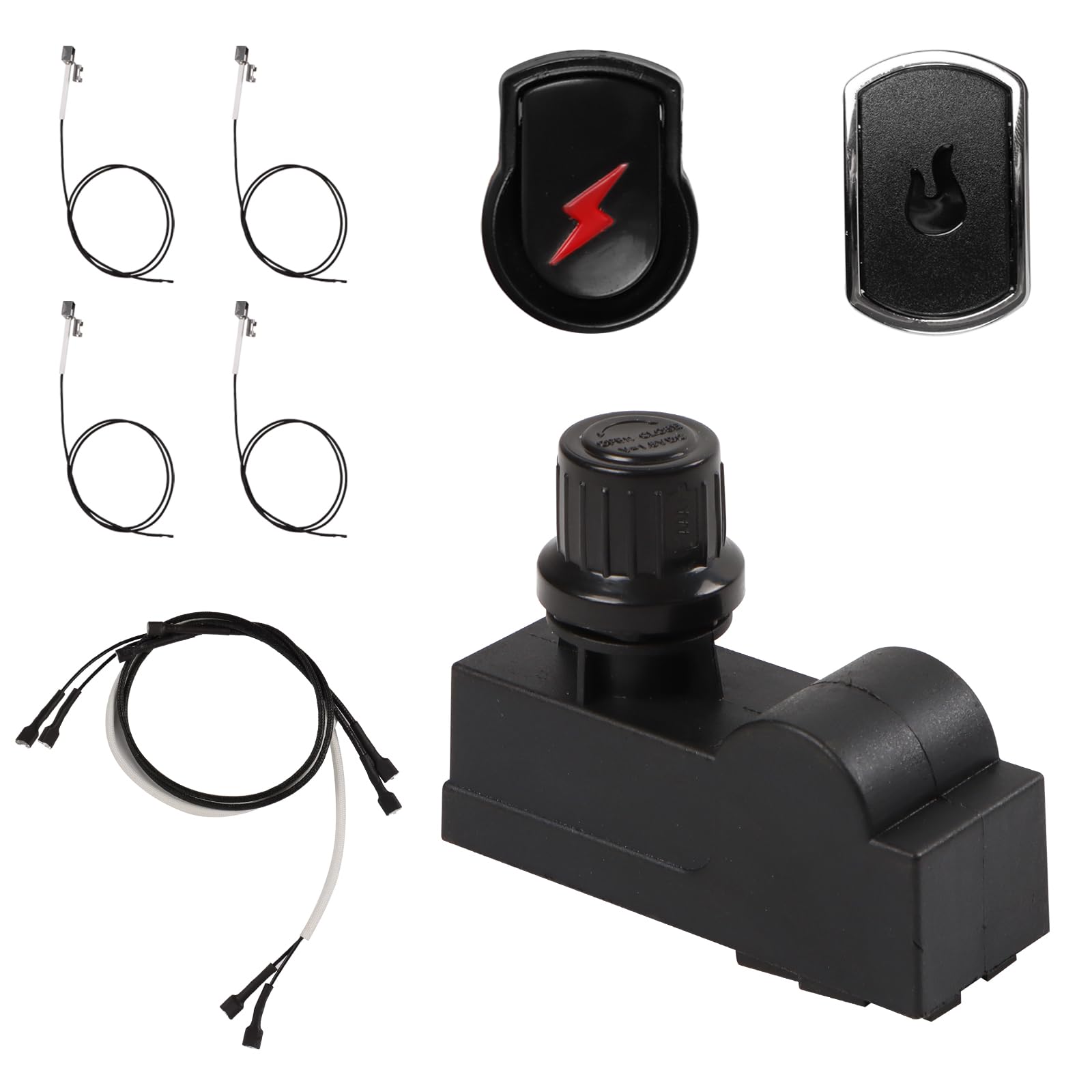 Photo 1 of Barbqtime Ignition Kit for Charbroil Gas Grills, 2 Outlet Ignitor Module Replacement with Wires and 2 Push Buttons for Charbroil Grills, Ignition System for Char-Broil, Part G511-0055-W1