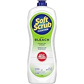 Soft Scrub Cleanser with Bleach, 36 Oz, Multi Surface Cleaner, Germ Kill | Disinfects and cleans in one step, Kills 99.9% of household germs, Tough on stains, For showers, sinks, glass, grout
