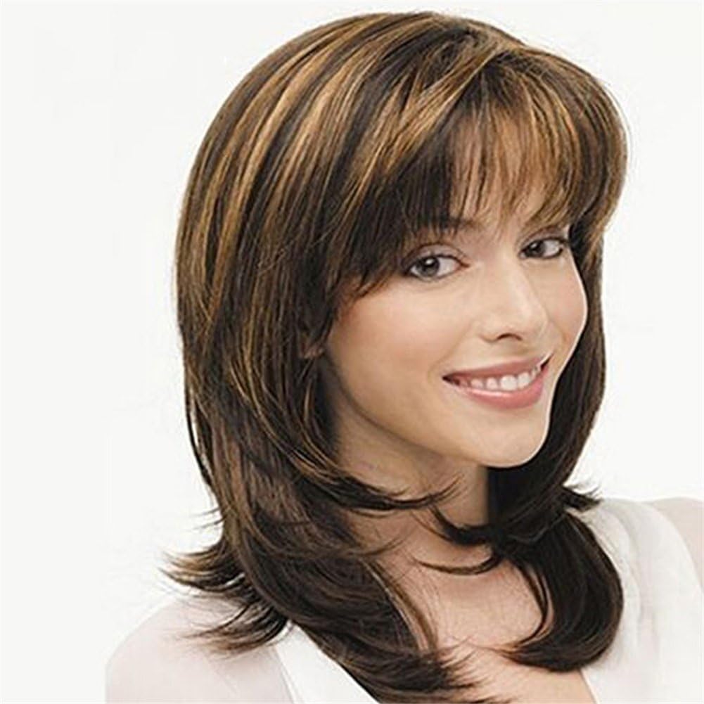 Amazon Com Bestbeauty Lady 2 Tone Ombre Brown Long Straight Wig