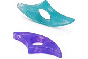 KARTTERFLY Thumb Book Page Holder for Reading 2Pack，Starry Ring Opener Bookmark，Readers Reading Finger Holder Book Lovers Gifts (Green, Purple)