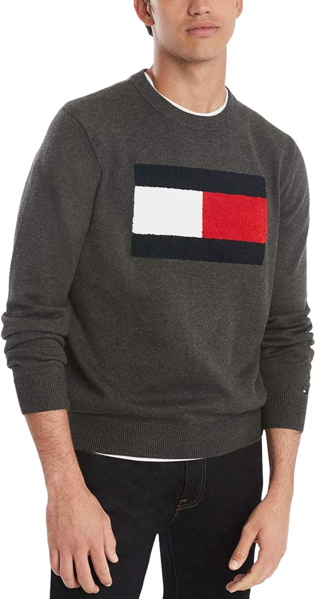 tommy jeans colourblock stripe crew neck sweatshirt