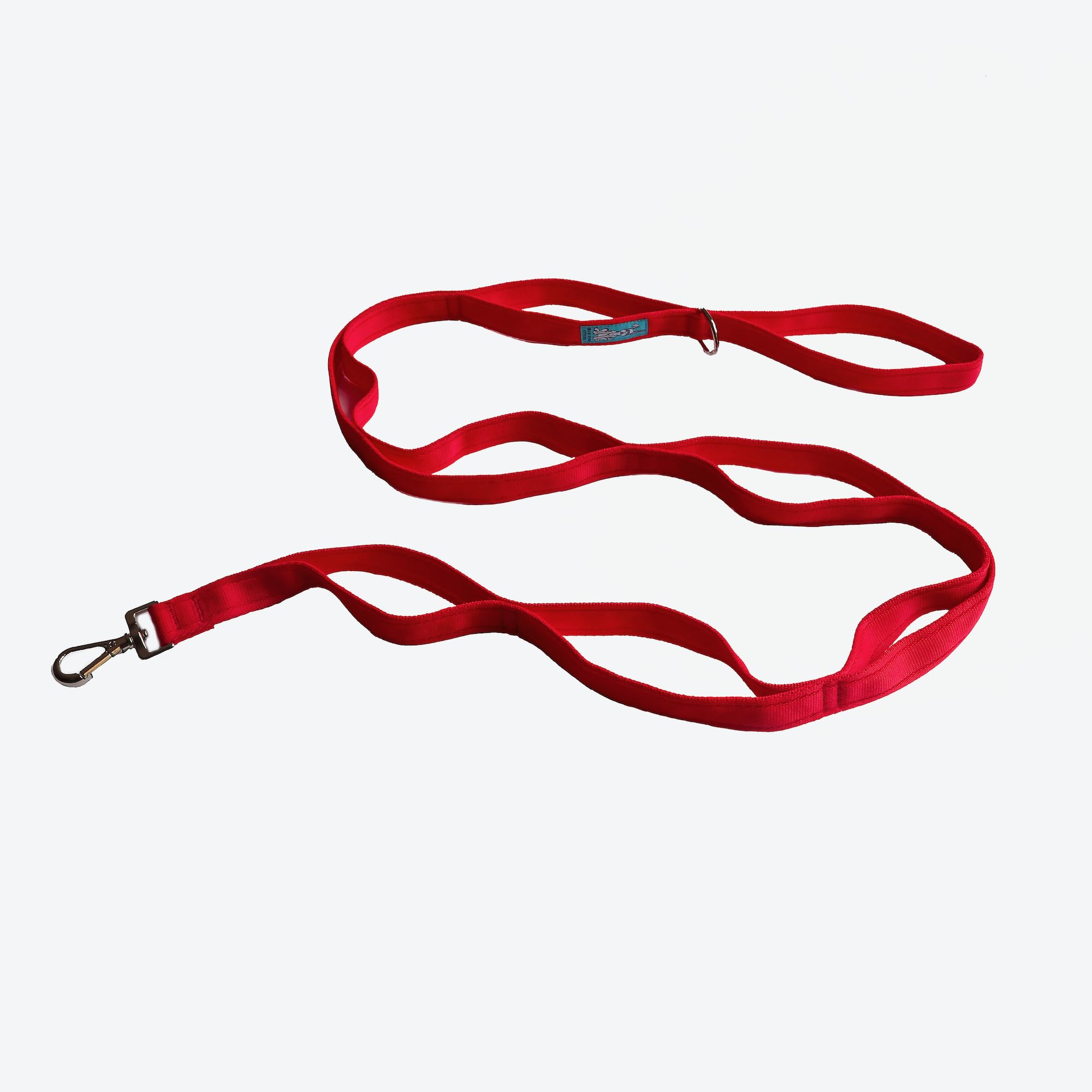 Big Dog Styles Multi-Handle Lead/Leash. Made in the UK. Heavy Duty, 1.8 Meters, 8 Handle Positions. (Red)