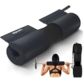 Barbell Squat Pad Nylon Padding AntiSlip-Thick Foam Hip Thrusts Pad Cushion | Bench Press/Lunges/Bar Padding for Squats - Standard Weight Bar Pad - Provides Cushion to Neck Shoulders Training