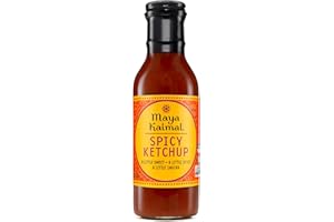 Maya Kaimal Spicy Ketchup, 13.5 oz, Medium-Spiced Indian Ketchup with Hot Chilies and Cumin. Vegan, Gluten Free