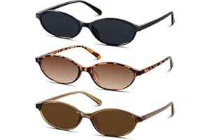 Retro Oval Cat Eye Sunglasses for Women 90s Trendy Small Lightweight Y2k Narrow Sunnies Cateye UV400 Sun Glasses 8057