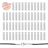 UNICRAFTALE 100Pcs Stainless Steel Cord Ends End Caps 1mm Inner Diameter Column Cone Leather Cord Ends Jewelry Making Caps Bracelet End Caps Terminators Cord Finding for Necklace Jewelry Making