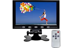 EYETOO 10.1 Inch Small Monitor 1280x800 Full HD Display Portable Second Screen LCD CCTV Security Camera Monitor Built-in Speaker, HDMI/VGA/AV for PC Computer Laptop Gaming Raspberry PS3/4