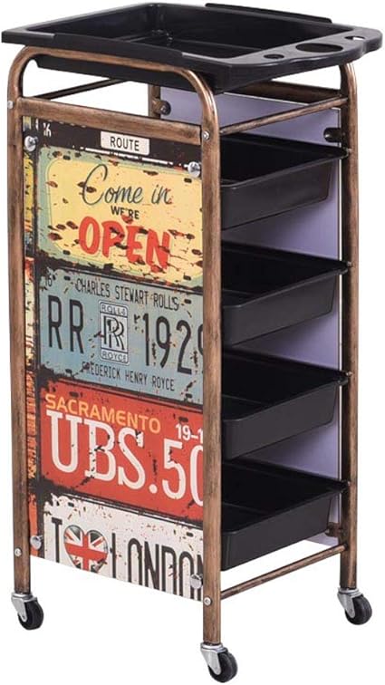 Multifunktionswagen Schubladen Tiers Friseursalon Ablage Tray Friseur Schonheits Verfassungs Wagen Amazon De Kuche Haushalt