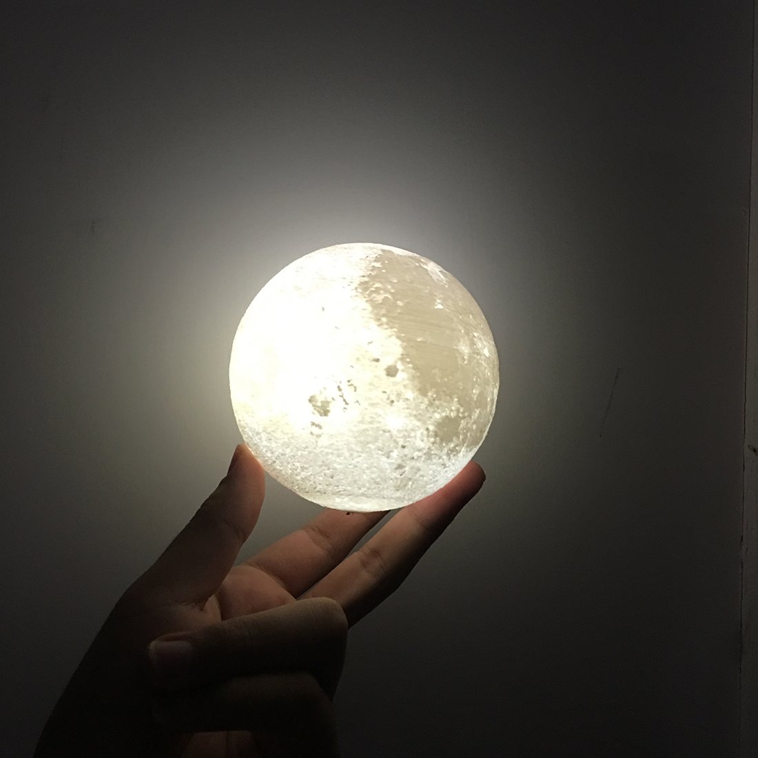 Amazon Indoor LED Wall Moon Lamp With Remote Control Relaxing Healing Super Moon Night