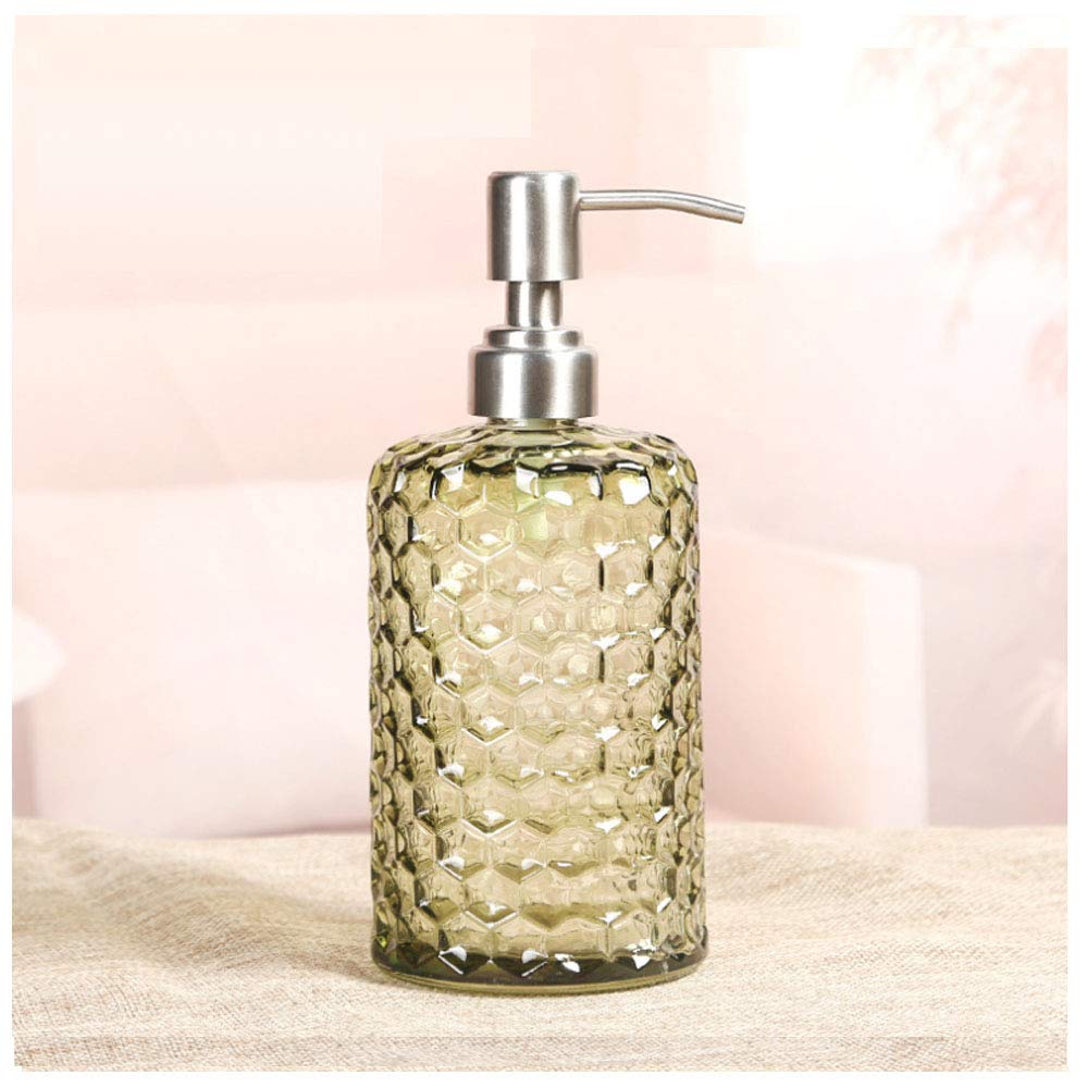 moon-1 Clarity Soap Dispenser Pump for Body Moisturizer, Liquid Hand Soap, Sanitizer or Aromatherapy Lotion (Grass green)