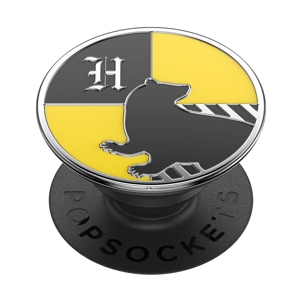 PopSockets PopGrip - Expanding Stand and Grip with a Swappable Top for Smartphones and Tablets - Enamel Hufflepuff