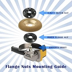 4PCS 5/8 Angle Grinder Outer Lock Nut 2 Pack Flange