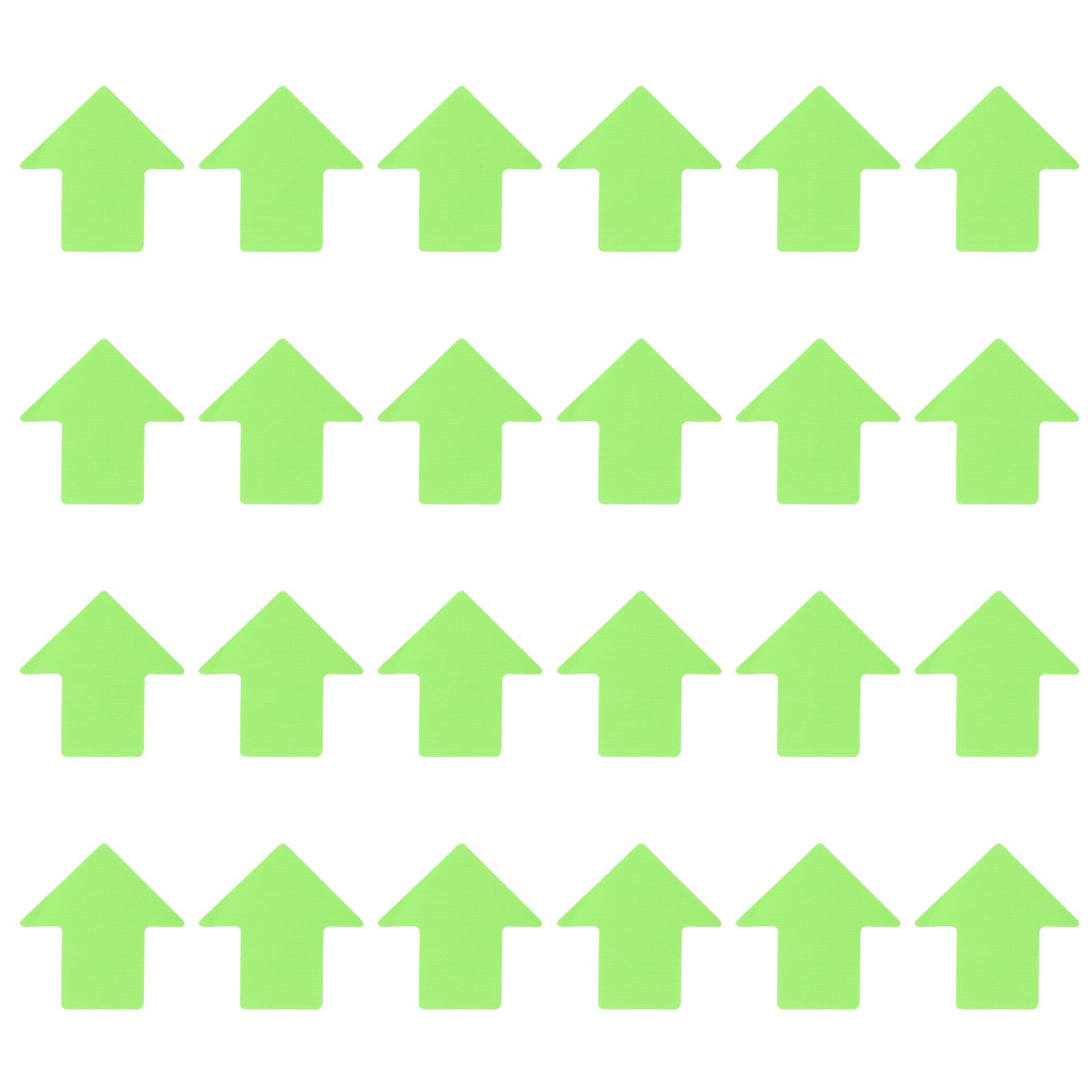 PATIKIL 3.9 x 3.9 Arrow Carpet Spot, 24Pcs Floor Spot Marker Waterproof Nylon Line Up Sign Decoration for Classroom, Green
