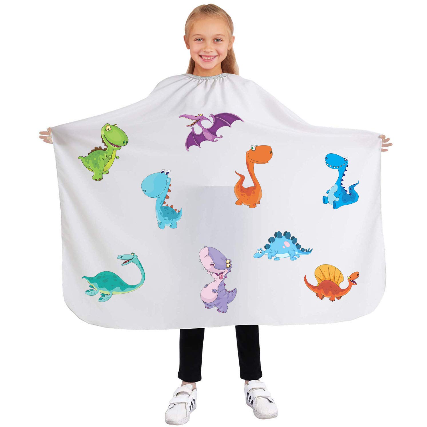Professional hairdressing cape for Kids Children Perfect apron for the hair salon Beauty salon and home use Dinosaur [111]