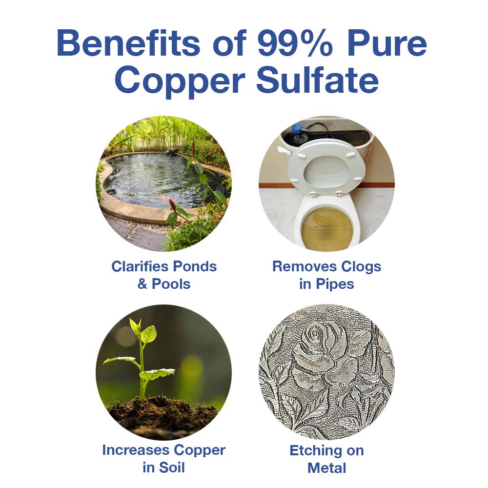 99 Pure Copper Sulfate Pentahydrate Crystals (2 lb) Buy Online in