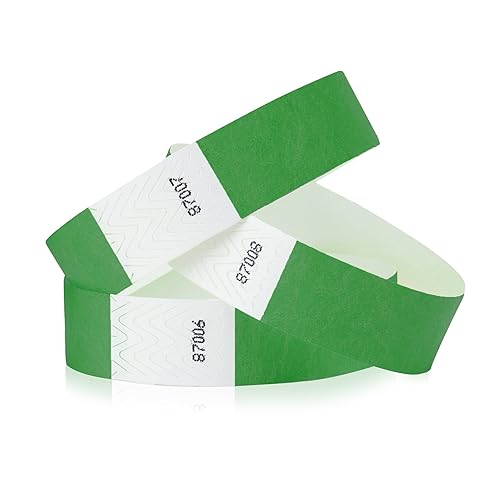 500 WristCo Kelly Green Tyvek Wristbands for Events Comfortable