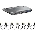 AV Access KVM Switch 2 Computers 2 Monitors DisplayPort 8K@60Hz 4K@165hz/144hz, DP KVM Switch Dual Monitors with USB 3.0 Ports, Audio Out, IR Remote, Hotkey Switch, with 6 DP Cables
