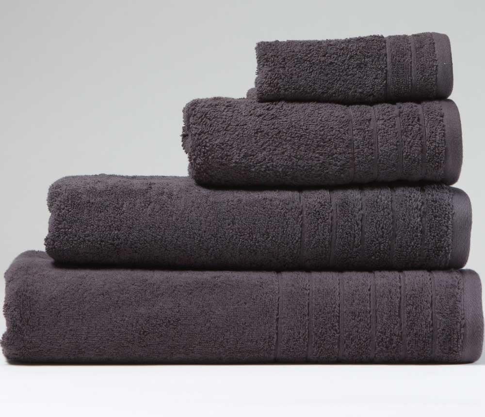 linenHall 650gsm Plain Dye Face Cloth Charcoal (SEE SIZE OPTIONS)