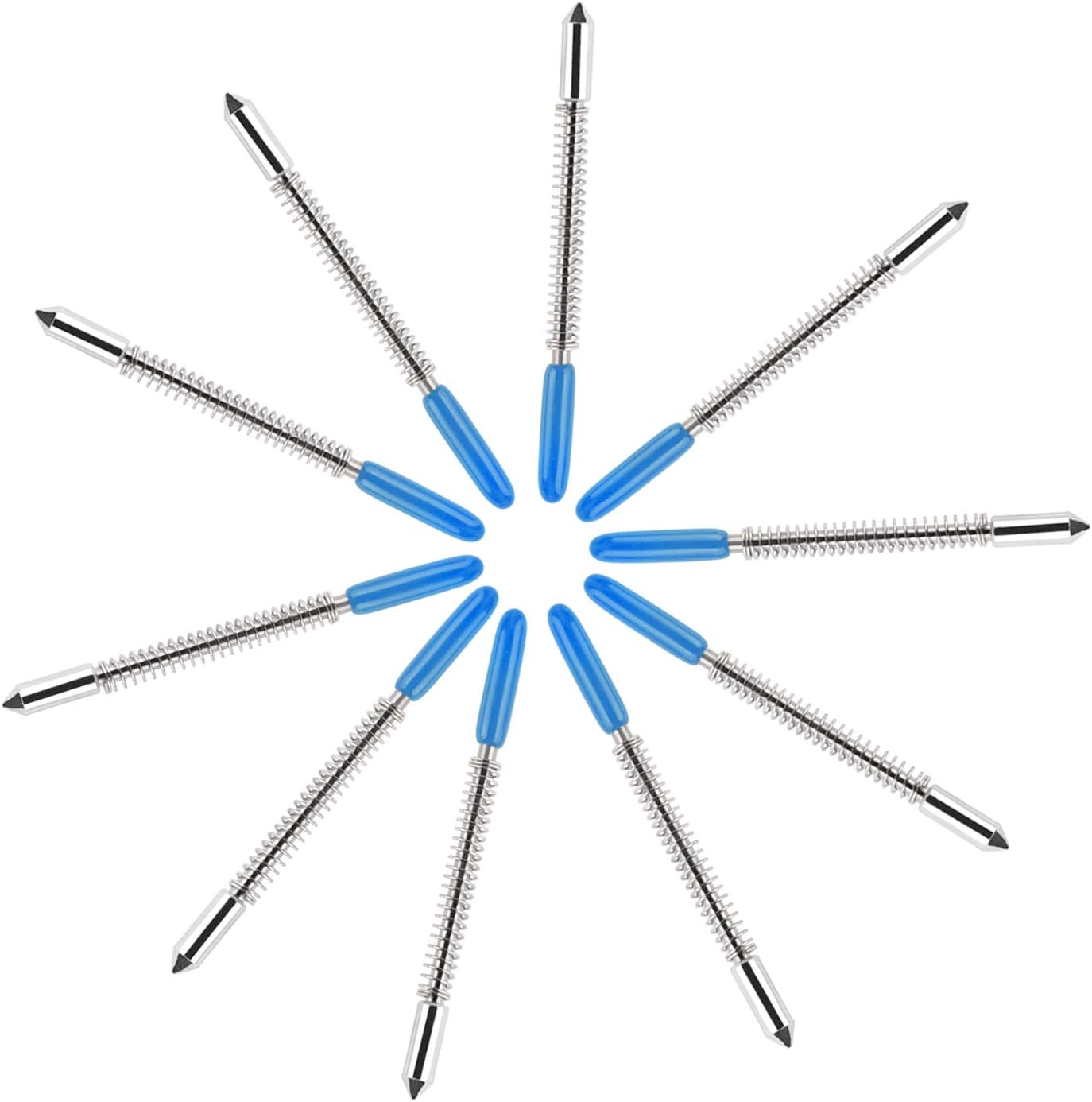 HQMaster 60 Degree Vinyl Cutter Blades Lettering Blade for Graphtec Cutting Plotter, Blue Cap Pack Of 10 with Springs: Home Improvement