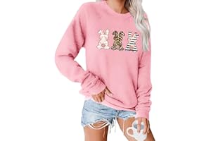 tiqwova Women Vintage Printed Long Sleeve Pullover Sweatshirt, Loose Caual Shirt Tops for Womens
