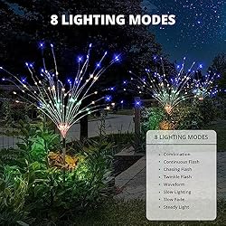 iFalarila 8 Modes Solar Garden Lights with 1200mAH