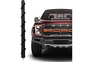Anjumara 7 Inches Short Antenna for Truck Rubber Replacement Antenna for Ford F150 2009-2025 & Bronco 2021-2025, Ford F150 Accessories, Internal Copper Coil for Enhanced AM/FM Reception