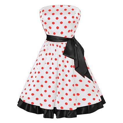 Damen Freizeitmode Gürtel Kleid Kleid ärmellose Punktdruck Knie Rock