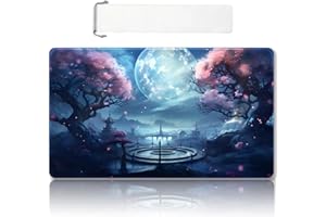 DAUXID Premium Stitched MTG Playmat with Zones and Non-Slip Rubber Backing - TCG Play Mat for MTG and Other Card Games - Colorful Design with Vintage Look and Feel (DKT (96),No Zones)