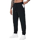 THE GYM PEOPLE Men's Fleece Workout Sweatpants Drawstring Tapered Running Lounge Jogger Pants with Pockets