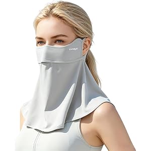 CHAOYA UPF 50+ Sun Protection Face Mask with Neck Coverage, UV Face Mask for Outdoor Activities, Unisex Breathable Sun Mask