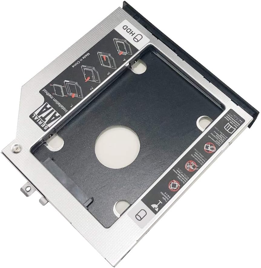 2nd HDD SSD Hard Drive Caddy – For HP EliteBook 8440p 8530p – 12.7mm – SATA III – AD-7701H