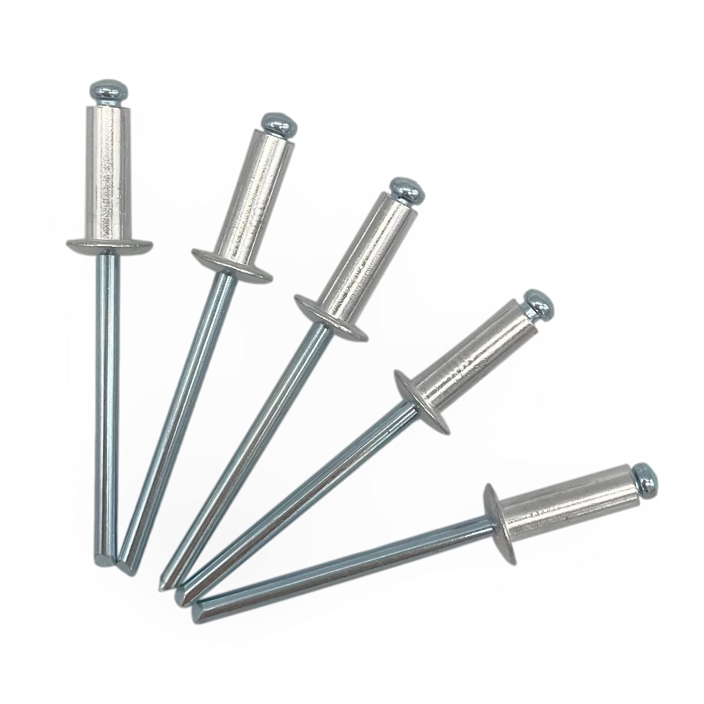 (Pack of 1000 pcs) Blind Rivets 4.0 x 12 mm, Dome Head Open Type, DIN 7337, Aluminum Rivet and Steel Mandrel, Pop Rivets (1000, 4.0 x 12 mm)