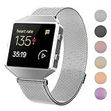 Fitbit Blaze Bands with New Metal Frame,Crodi Stainless Steel Magnetic Milanese Replacement Band for Fitbit Blaze Women Men Sliver Small