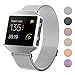 Fitbit Blaze Bands with New Metal Frame,Crodi Stainless Steel Magnetic Milanese Replacement Band for Fitbit Blaze Women Men Sliver Small