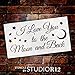Love You To the Moon Stencil by StudioR12 | Stars Moon script Word Art - Reusable Mylar Template | Painting, Chalk, Mixed Media | Use for Crafting DIY Home Decor - STCL1215_1 (13