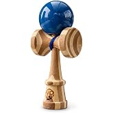 Yuntrove Bamboo Pro Kendama, Modern Pro Shape, Ball and Cup Game (Blue) | 62 MM Large Tama, Enlarged YC-2 Ken, Bearing Bead and Newly Developed Glossy Grip Paint