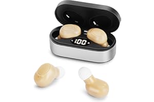 CBTHET Hearing Aids, Mini Hearing Amplifiers with Noise Cancelling, Rechargeable Hearing Aid for Seniors Into Ear No Squealing Hearing Assist Device with LED Power Display