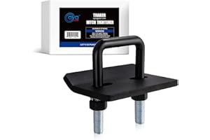 AyA Gear Hitch Tightener, Anti-Rattle Clamp for 1.25 and 2 inch Hitches, Heavy Duty Hitch Stabilizer, with Rubber Isolator and Anti-Rust Double Coating Protective, Black