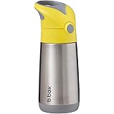 b.box 12 oz Insulated Water Bottle: Keeps Drinks Cold up to 8 Hours, Warm up to 6 Hours. Triple Wall Stainless Steel Kids Water Bottle w/Free Flow Silicone Straw Top. Leakproof & Dishwasher Safe