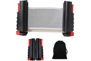 Guoguiming Retractable Ping Pong Net Table Tennis Net Adjustable Portable Table Tennis Net Posts for Any Table with Storage B