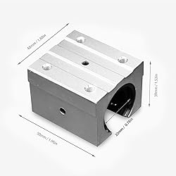 4pcs SBR20UU Aluminum Block 20mm Linear Motion Ball