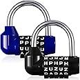 Qunclay 2 Pcs Gym Locker Lock 5 Digit Combination Lock Your Own Word 5 ...