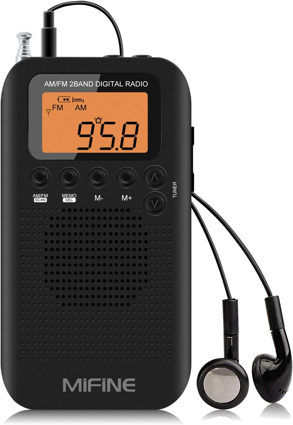 Radio FM Portable écouteurs, Mini Radio Portable avec réveil et
